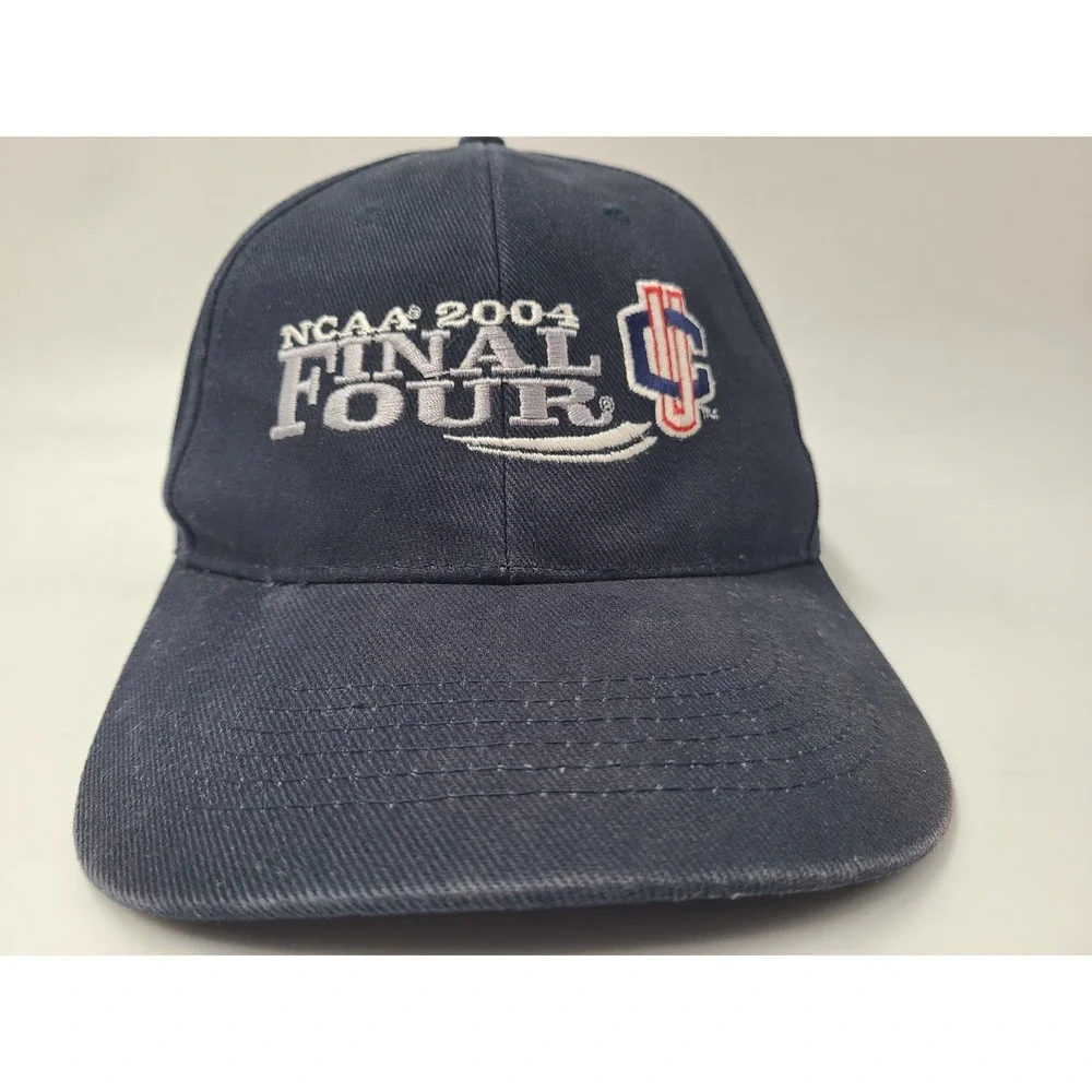 Vintage UConn Huskies 2004 NCAA Final Four Adjustable Hat Cap Dad Men Women Blue
